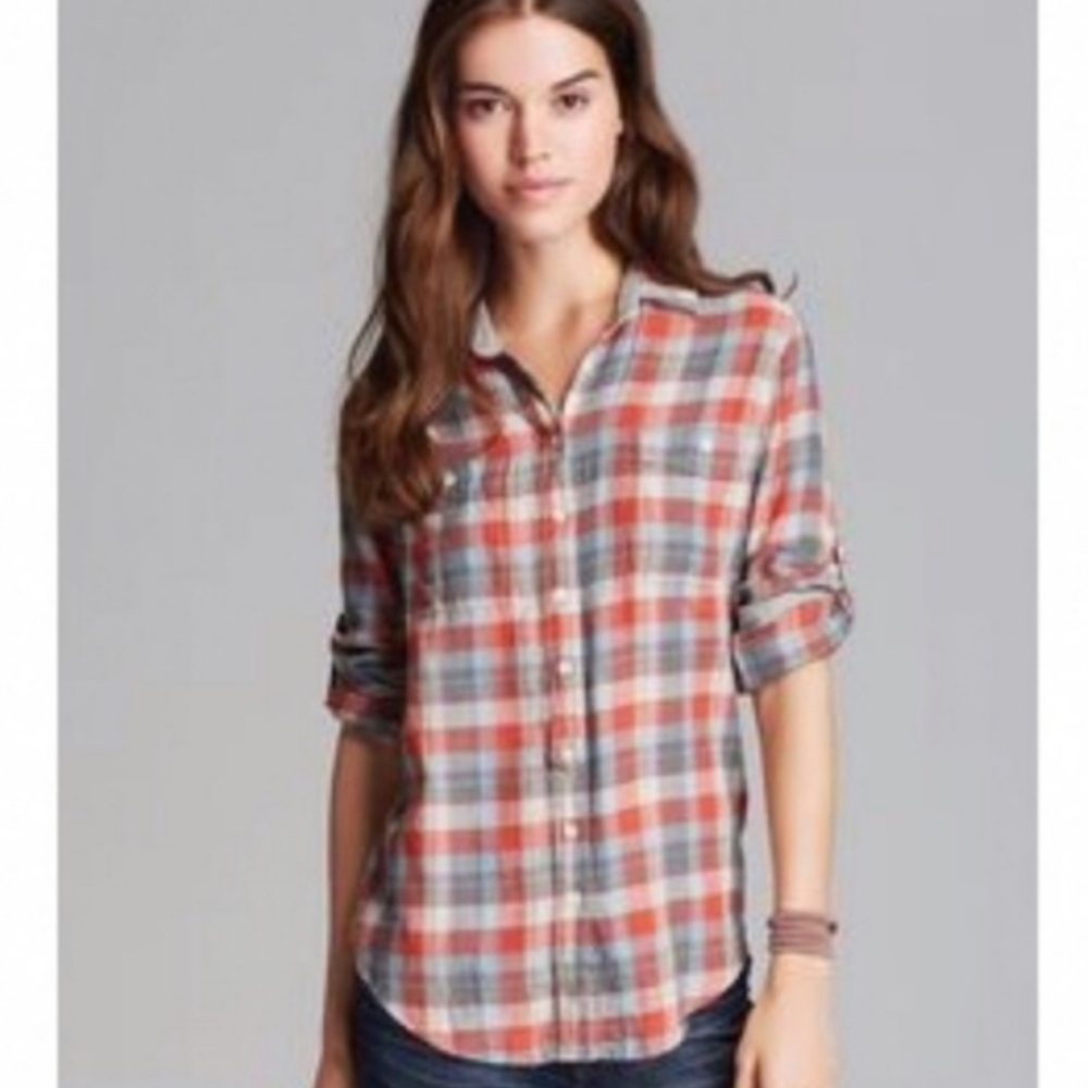 Jach's Girlfriend Bea Plaid Shirt Small